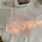 Pure Desire Sexy Hollow Out Lace Underwear Female Sweet Girl Pink