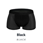 Ice Silk Men's Shorts Head Plus Size Boxer Briefs Black