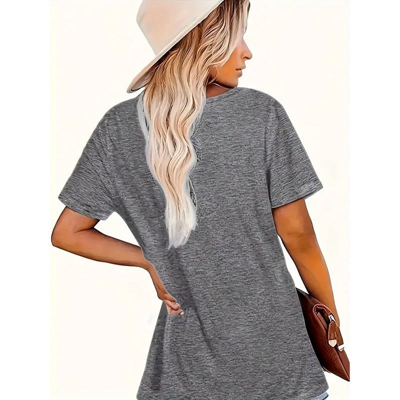 Women’s Dog Paw Print T-Shirt – Casual Short Sleeve Tee